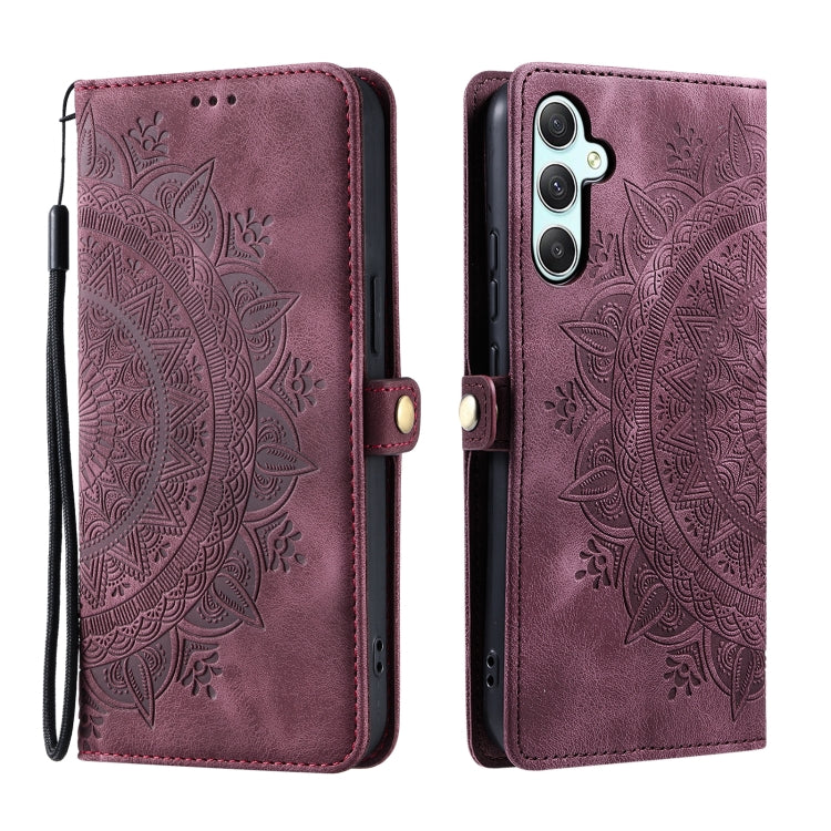 For Samsung Galaxy S23 FE 5G Skin Feel Totem Embossed Leather Phone Case
