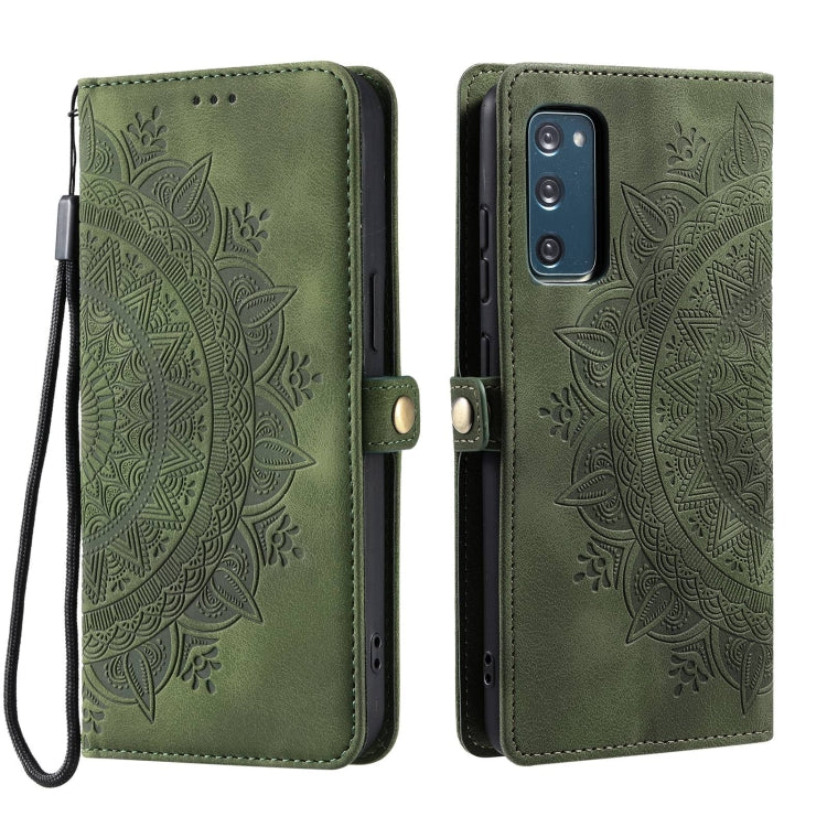 For Samsung Galaxy S20 FE Skin Feel Totem Embossed Leather Phone Case