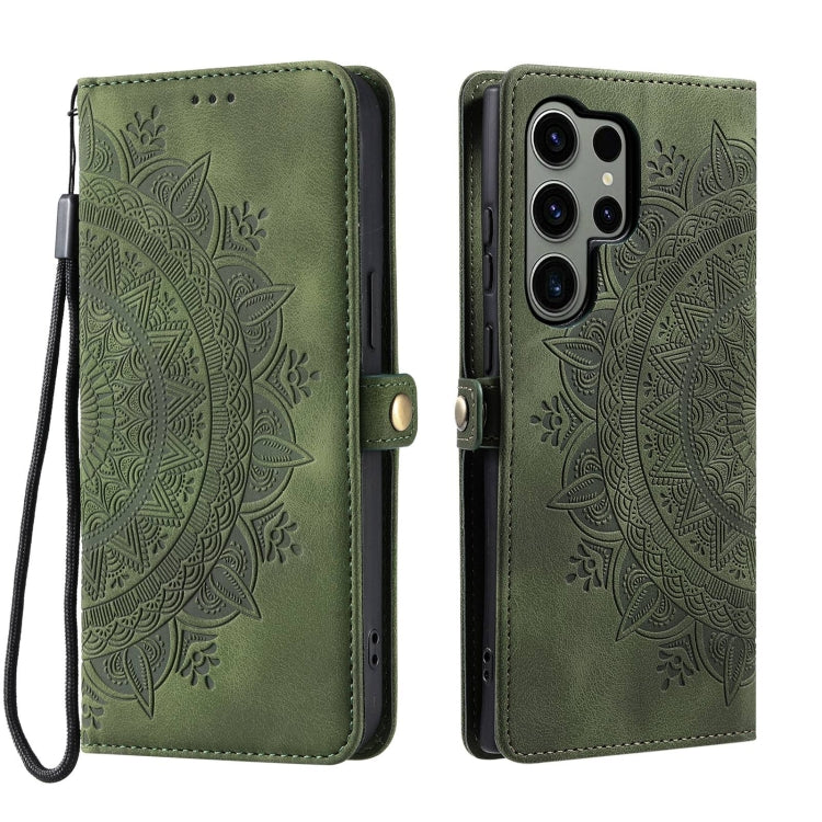 For Samsung Galaxy S25 Ultra 5G Skin Feel Totem Embossed Leather Phone Case