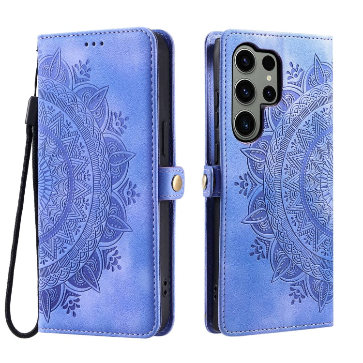 For Samsung Galaxy S25 Ultra 5G Skin Feel Totem Embossed Leather Phone Case