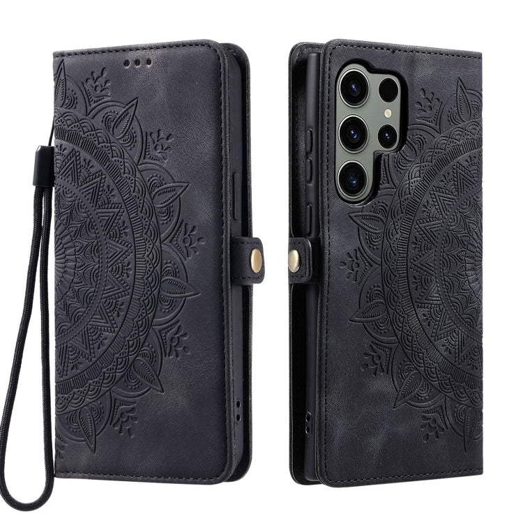 For Samsung Galaxy S25 Ultra 5G Skin Feel Totem Embossed Leather Phone Case