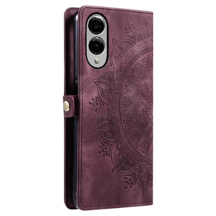For Samsung Galaxy S25 Edge 5G Skin Feel Totem Embossed Leather Phone Case