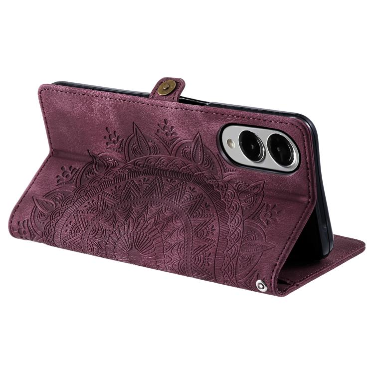 For Samsung Galaxy S25 Edge 5G Skin Feel Totem Embossed Leather Phone Case