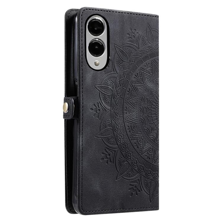 For Samsung Galaxy S25 Edge 5G Skin Feel Totem Embossed Leather Phone Case
