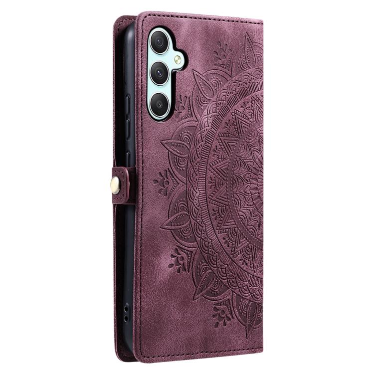 For Samsung Galaxy S25 FE 5G Skin Feel Totem Embossed Leather Phone Case