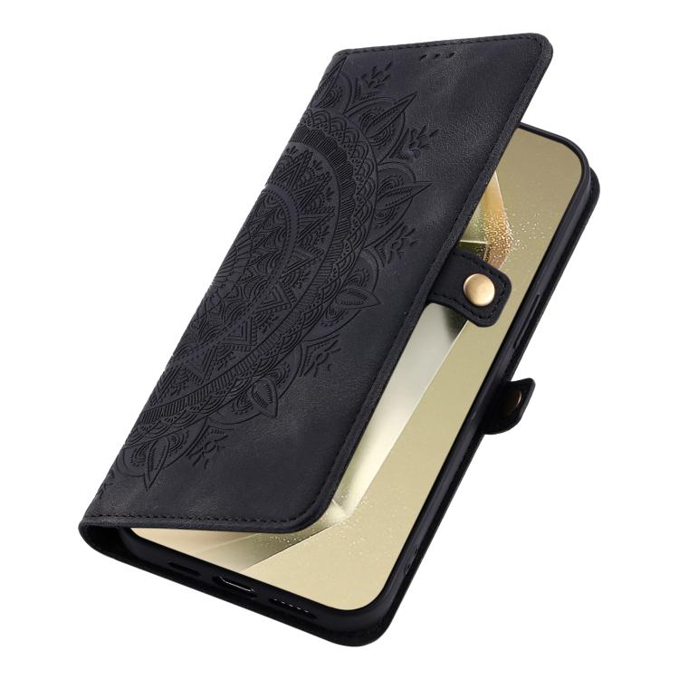 For Samsung Galaxy S25 FE 5G Skin Feel Totem Embossed Leather Phone Case