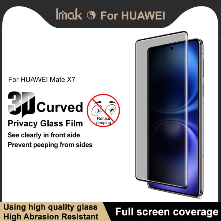 For Huawei Mate X7 imak 3D Curved Privacy Full Screen Tempered Glass Film