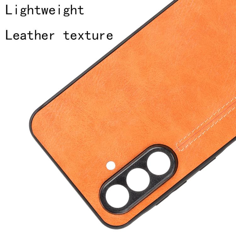 For Samsung Galaxy A56 5G Cow Pattern Sewing Back Cover Phone Case