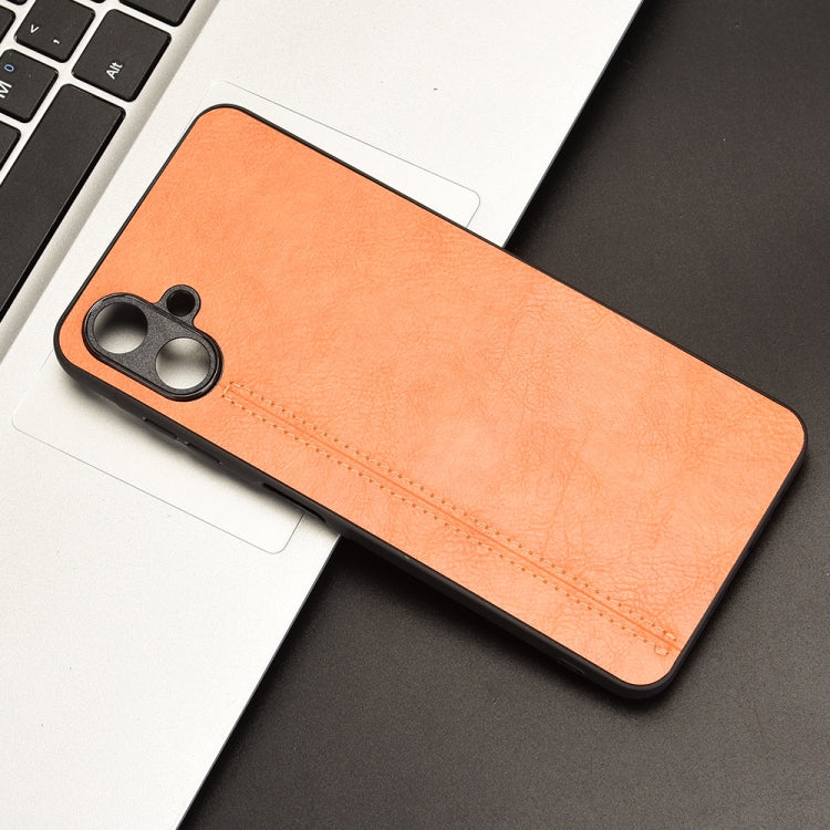 For Samsung Galaxy A06 4G Cow Pattern Sewing Card Bag Phone Case