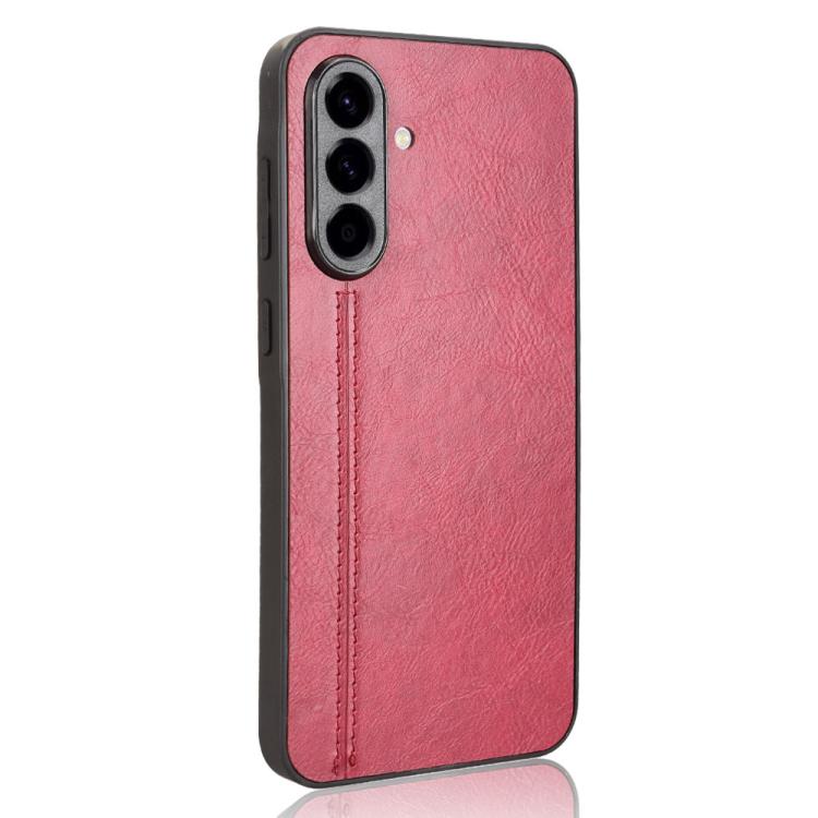 For Samsung Galaxy A56 5G Cow Pattern Sewing Card Bag Phone Case