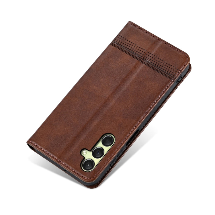 For Samsung Galaxy A16 5G AZNS Magnetic Calf Texture Flip Leather Phone Case
