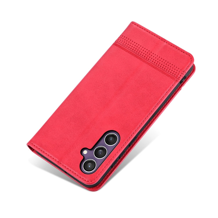 For Samsung Galaxy A36 5G AZNS Magnetic Calf Texture Flip Leather Phone Case