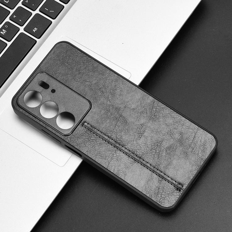For Realme C75 Cow Pattern Sewing Card Bag Phone Case