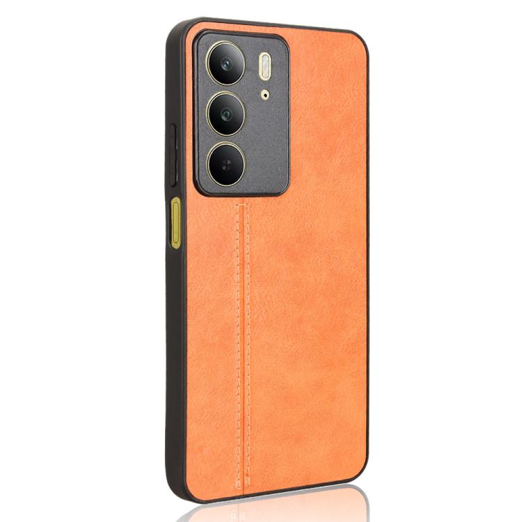 For Realme C75 Cow Pattern Sewing Card Bag Phone Case
