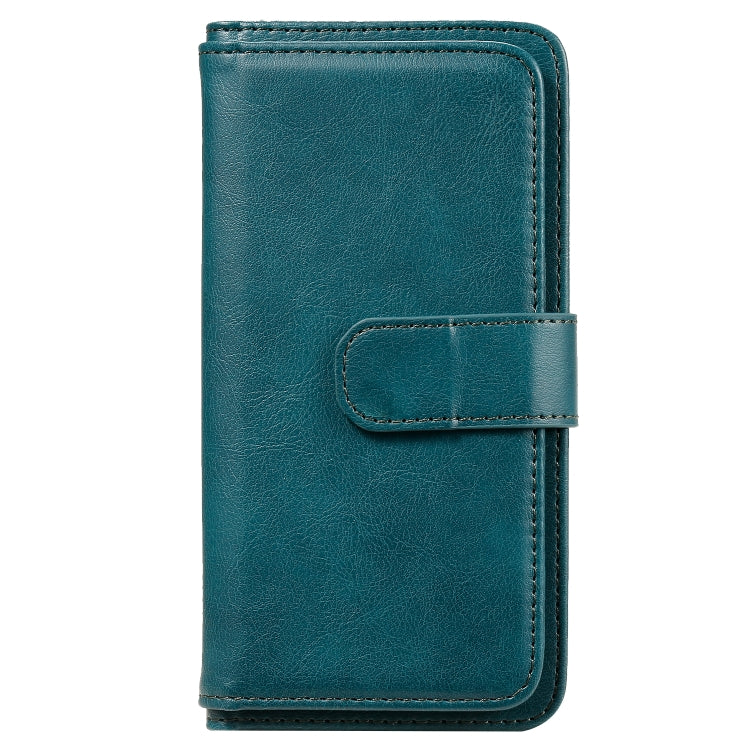 For Samsung Galaxy A10e Multifunctional Magnetic Copper Buckle Horizontal Flip Solid Color Leather Case with 10 Card Slots & Wallet & Holder & Photo Frame