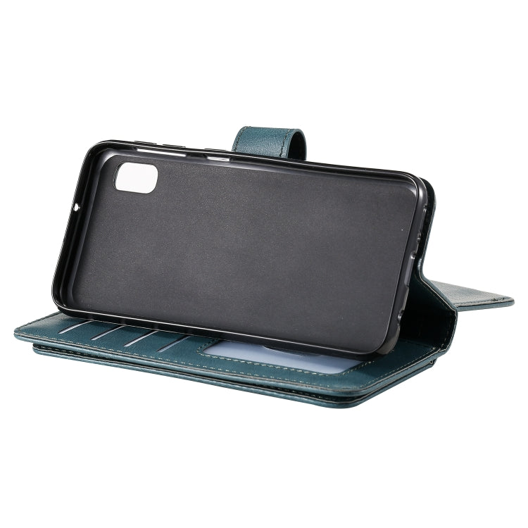 For Samsung Galaxy A10e Multifunctional Magnetic Copper Buckle Horizontal Flip Solid Color Leather Case with 10 Card Slots & Wallet & Holder & Photo Frame