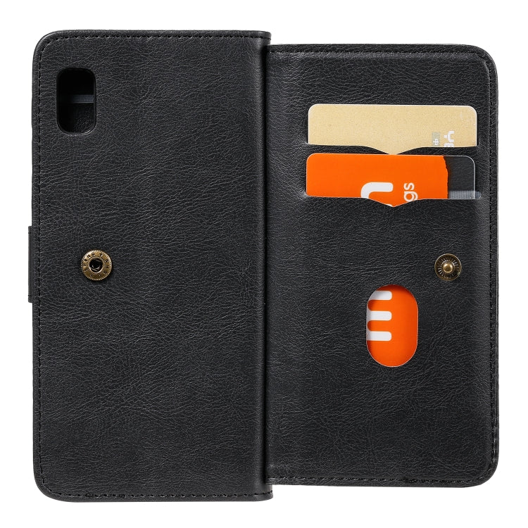 For Samsung Galaxy A10e Multifunctional Magnetic Copper Buckle Horizontal Flip Solid Color Leather Case with 10 Card Slots & Wallet & Holder & Photo Frame