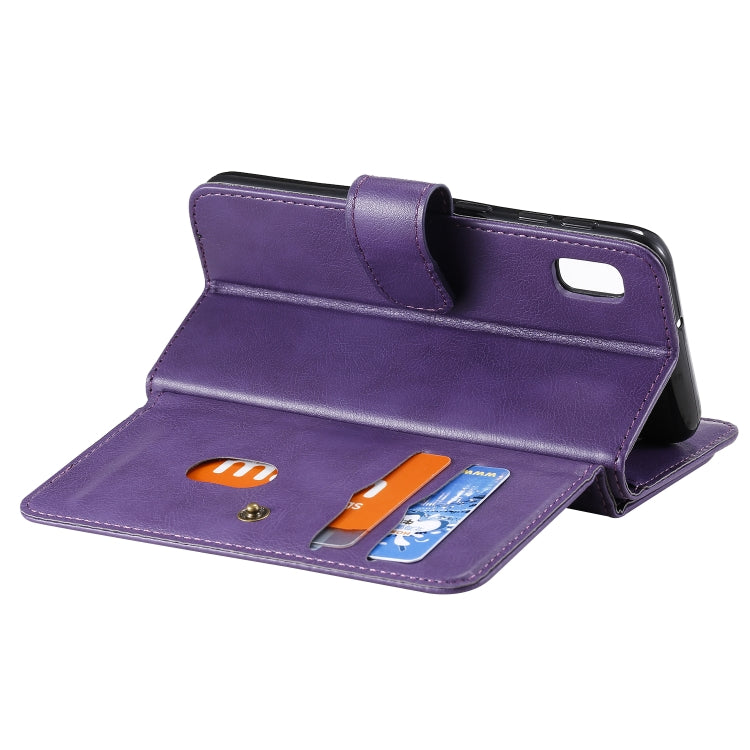 For Samsung Galaxy A10e Multifunctional Magnetic Copper Buckle Horizontal Flip Solid Color Leather Case with 10 Card Slots & Wallet & Holder & Photo Frame