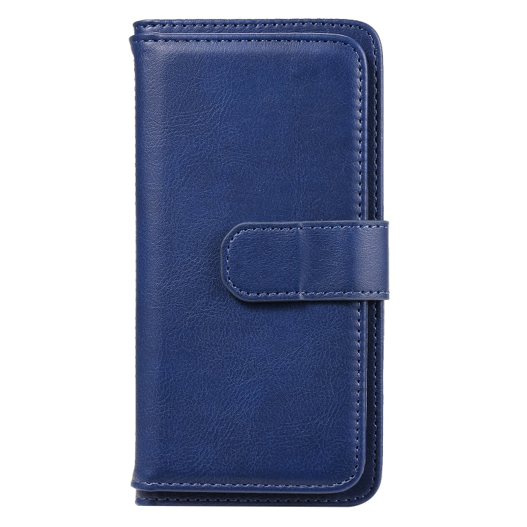 For Samsung Galaxy A10e Multifunctional Magnetic Copper Buckle Horizontal Flip Solid Color Leather Case with 10 Card Slots & Wallet & Holder & Photo Frame