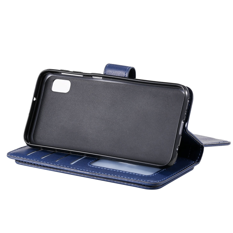 For Samsung Galaxy A10e Multifunctional Magnetic Copper Buckle Horizontal Flip Solid Color Leather Case with 10 Card Slots & Wallet & Holder & Photo Frame