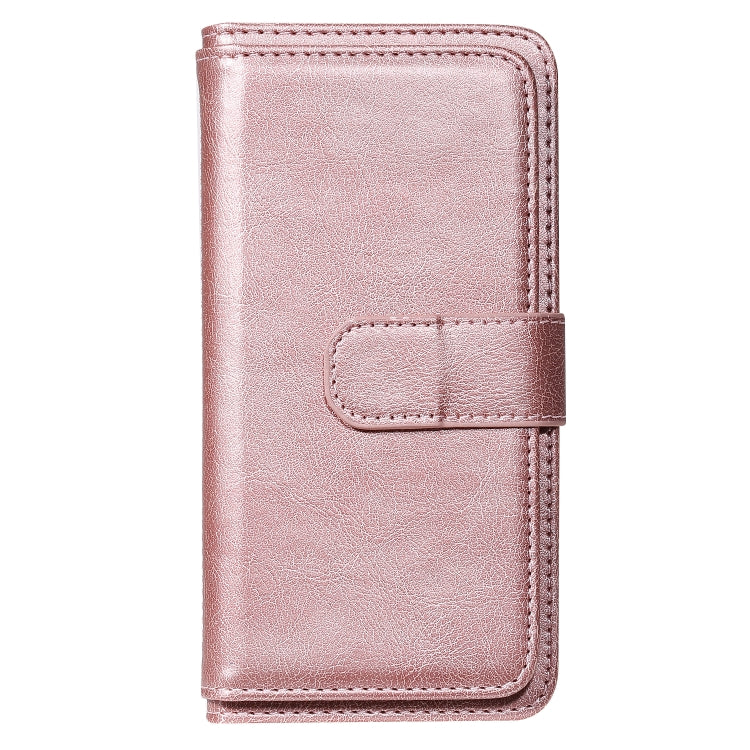For Samsung Galaxy A10e Multifunctional Magnetic Copper Buckle Horizontal Flip Solid Color Leather Case with 10 Card Slots & Wallet & Holder & Photo Frame