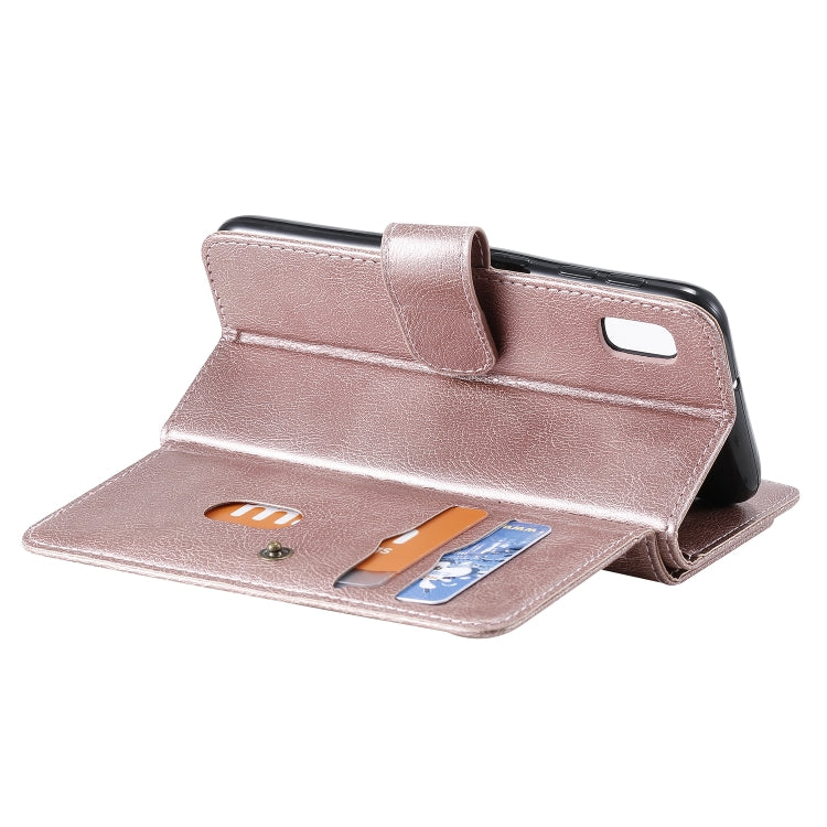 For Samsung Galaxy A10e Multifunctional Magnetic Copper Buckle Horizontal Flip Solid Color Leather Case with 10 Card Slots & Wallet & Holder & Photo Frame