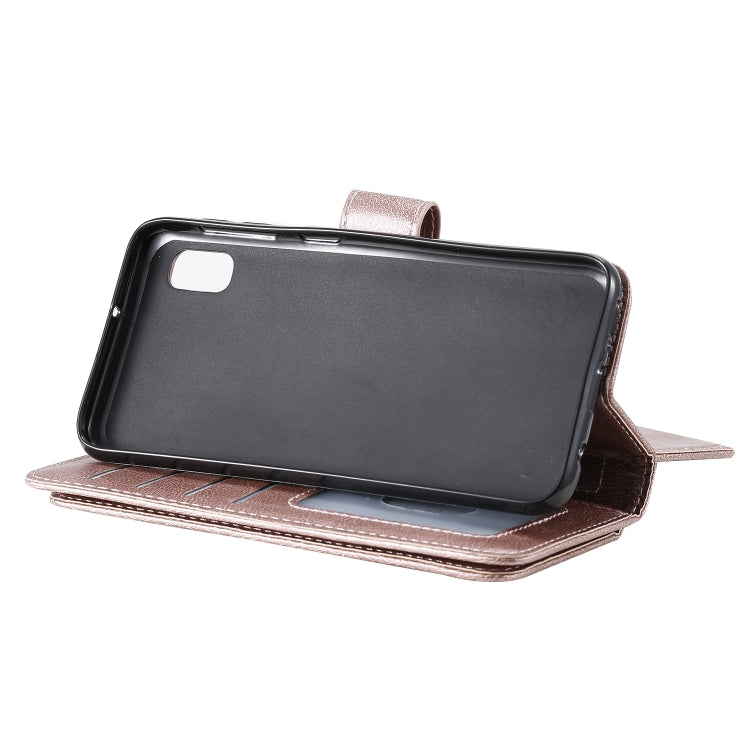 For Samsung Galaxy A10e Multifunctional Magnetic Copper Buckle Horizontal Flip Solid Color Leather Case with 10 Card Slots & Wallet & Holder & Photo Frame
