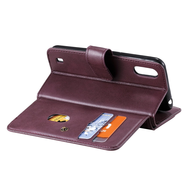 For Samsung Galaxy A01 Multifunctional Magnetic Copper Buckle Horizontal Flip Solid Color Leather Case with 10 Card Slots & Wallet & Holder & Photo Frame