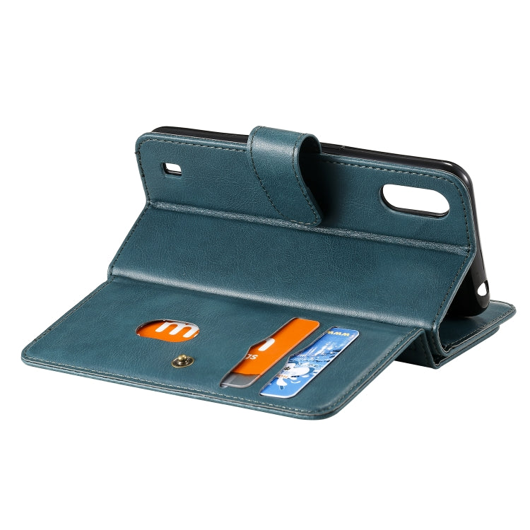 For Samsung Galaxy A01 Multifunctional Magnetic Copper Buckle Horizontal Flip Solid Color Leather Case with 10 Card Slots & Wallet & Holder & Photo Frame