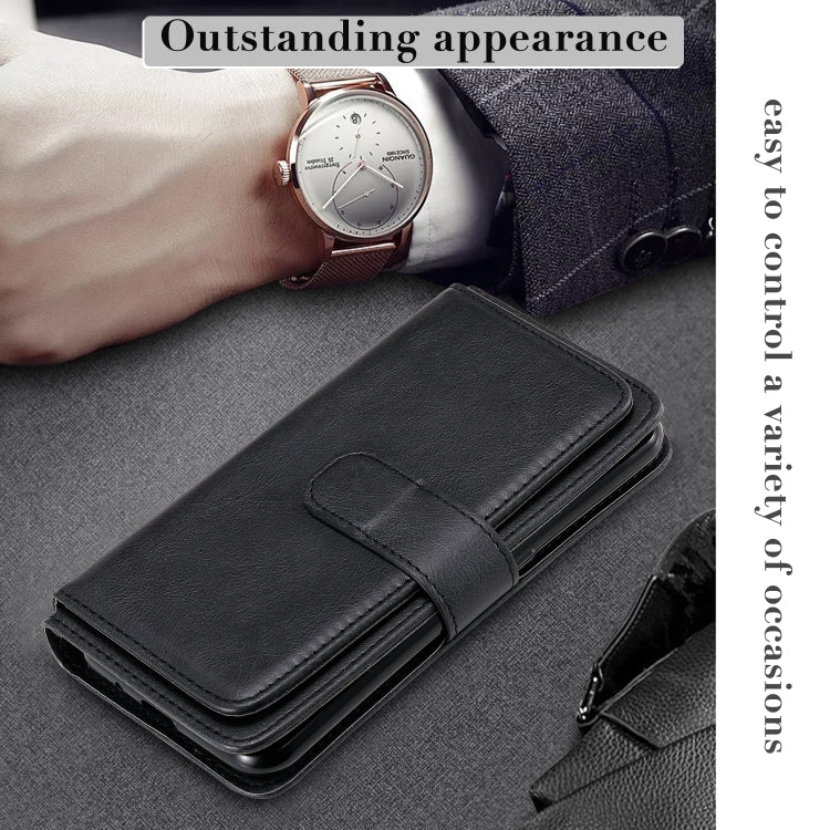 For Samsung Galaxy A01 Multifunctional Magnetic Copper Buckle Horizontal Flip Solid Color Leather Case with 10 Card Slots & Wallet & Holder & Photo Frame