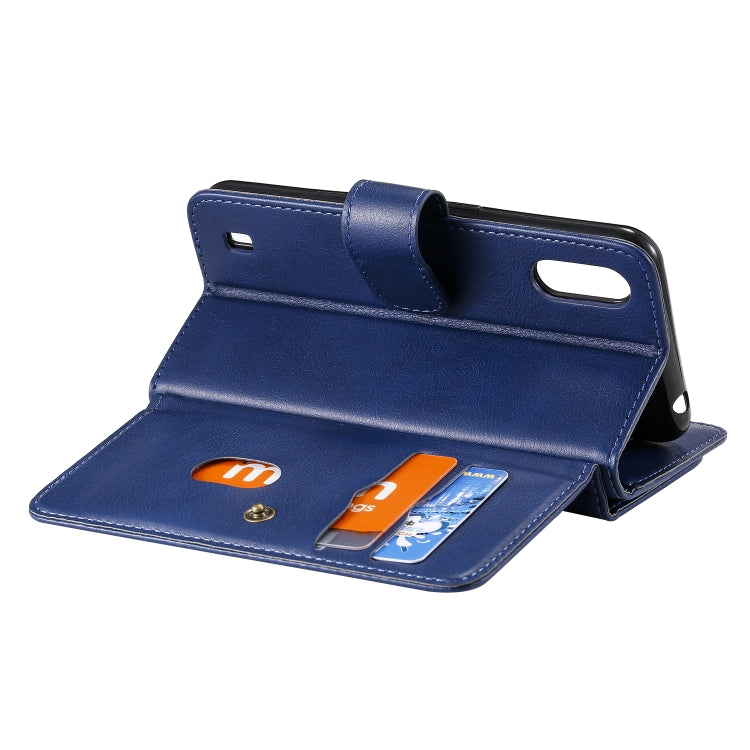For Samsung Galaxy A01 Multifunctional Magnetic Copper Buckle Horizontal Flip Solid Color Leather Case with 10 Card Slots & Wallet & Holder & Photo Frame