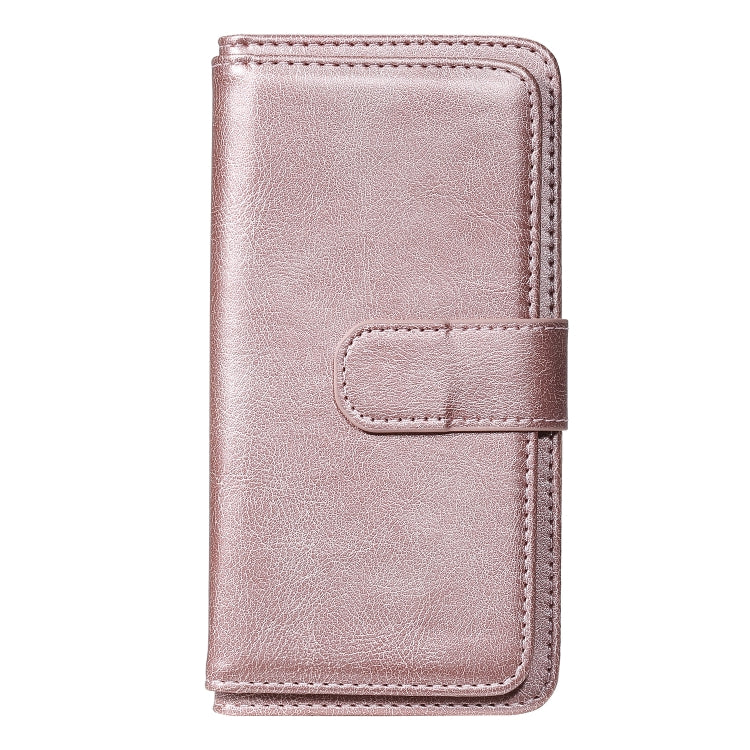For Samsung Galaxy A01 Multifunctional Magnetic Copper Buckle Horizontal Flip Solid Color Leather Case with 10 Card Slots & Wallet & Holder & Photo Frame