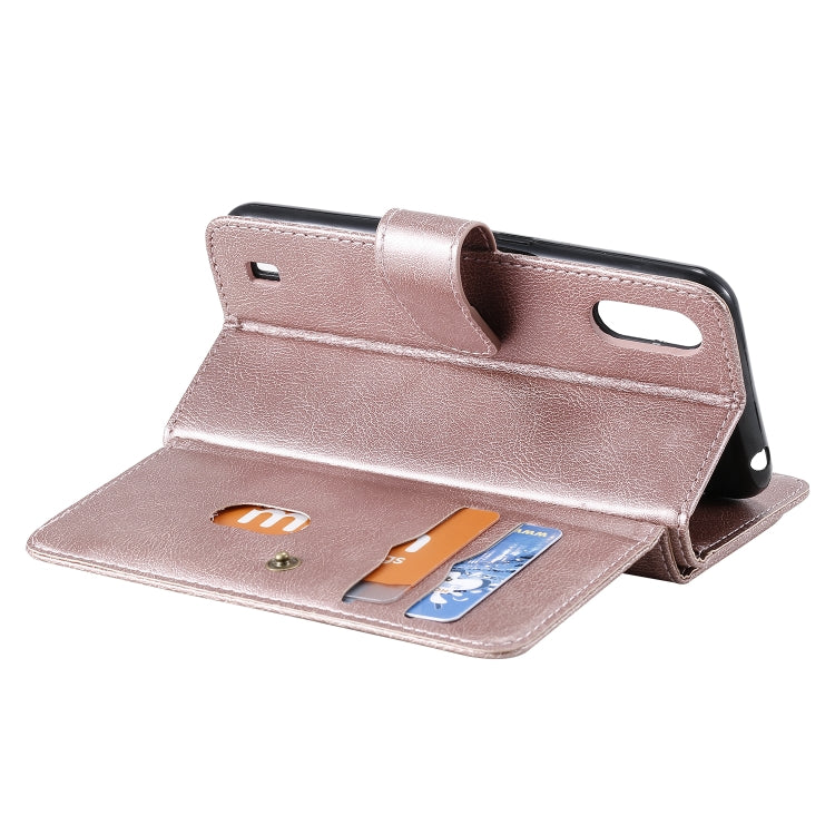 For Samsung Galaxy A01 Multifunctional Magnetic Copper Buckle Horizontal Flip Solid Color Leather Case with 10 Card Slots & Wallet & Holder & Photo Frame
