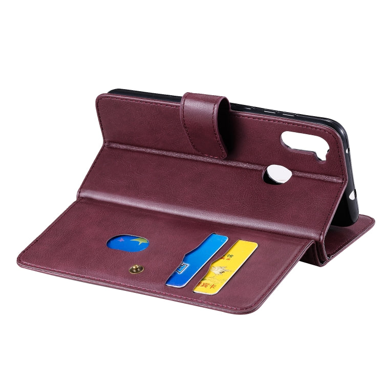 For Samsung Galaxy A11 Multifunctional Magnetic Copper Buckle Horizontal Flip Solid Color Leather Case with 10 Card Slots & Wallet & Holder & Photo Frame