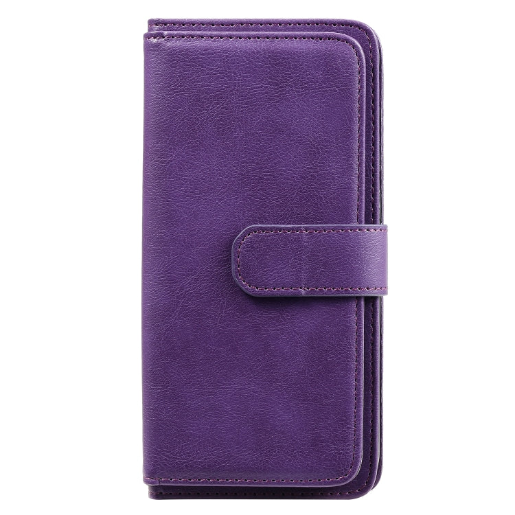 For Samsung Galaxy A11 Multifunctional Magnetic Copper Buckle Horizontal Flip Solid Color Leather Case with 10 Card Slots & Wallet & Holder & Photo Frame