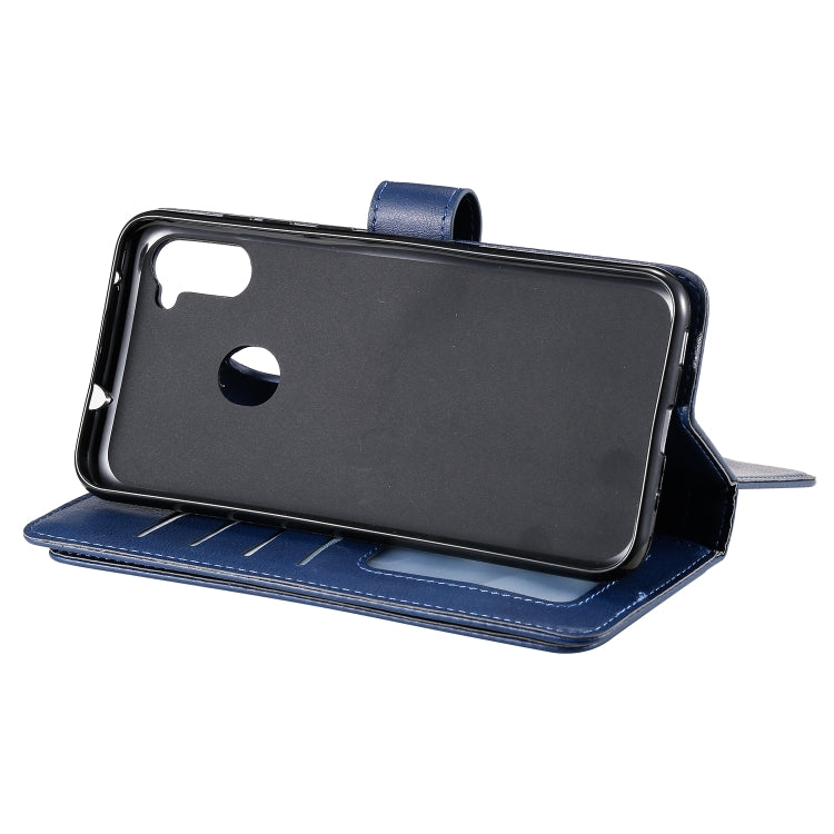 For Samsung Galaxy A11 Multifunctional Magnetic Copper Buckle Horizontal Flip Solid Color Leather Case with 10 Card Slots & Wallet & Holder & Photo Frame