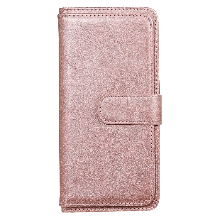 For Samsung Galaxy A11 Multifunctional Magnetic Copper Buckle Horizontal Flip Solid Color Leather Case with 10 Card Slots & Wallet & Holder & Photo Frame