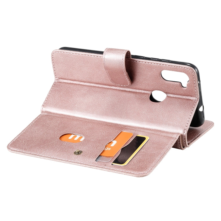 For Samsung Galaxy A11 Multifunctional Magnetic Copper Buckle Horizontal Flip Solid Color Leather Case with 10 Card Slots & Wallet & Holder & Photo Frame