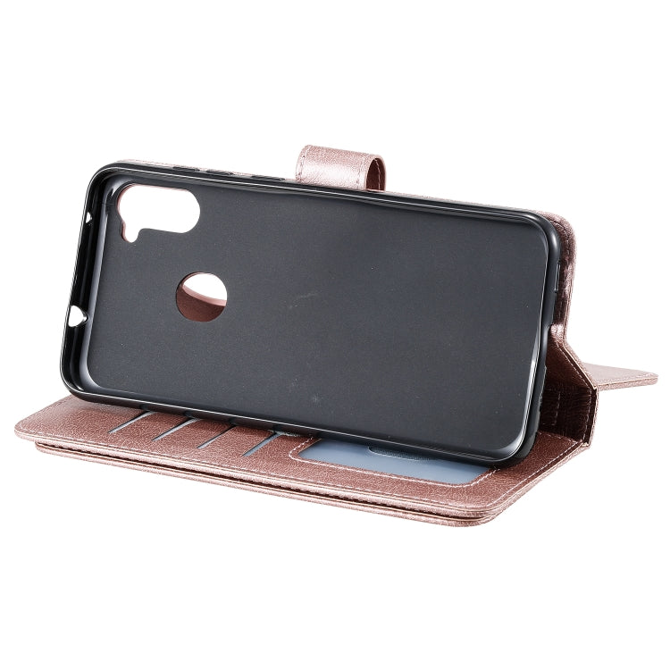 For Samsung Galaxy A11 Multifunctional Magnetic Copper Buckle Horizontal Flip Solid Color Leather Case with 10 Card Slots & Wallet & Holder & Photo Frame