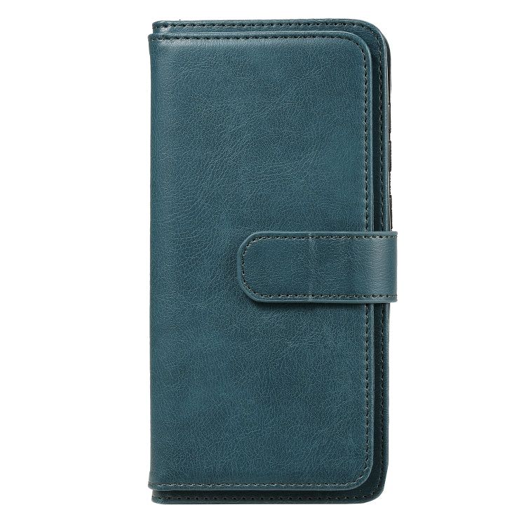 For Samsung Galaxy A21s Multifunctional Magnetic Copper Buckle Horizontal Flip Solid Color Leather Case with 10 Card Slots & Wallet & Holder & Photo Frame