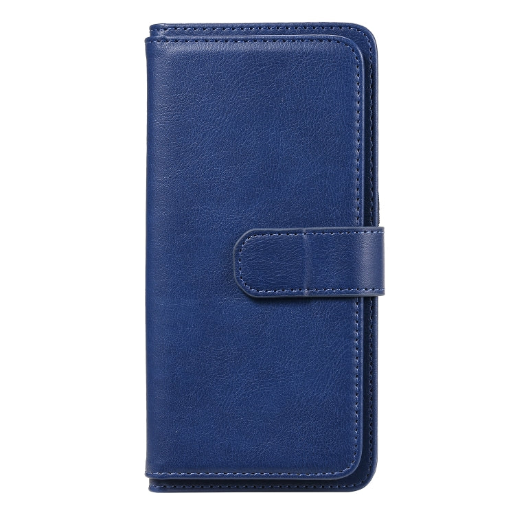 For Samsung Galaxy A21s Multifunctional Magnetic Copper Buckle Horizontal Flip Solid Color Leather Case with 10 Card Slots & Wallet & Holder & Photo Frame