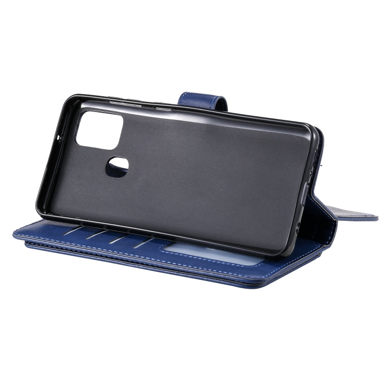 For Samsung Galaxy A21s Multifunctional Magnetic Copper Buckle Horizontal Flip Solid Color Leather Case with 10 Card Slots & Wallet & Holder & Photo Frame