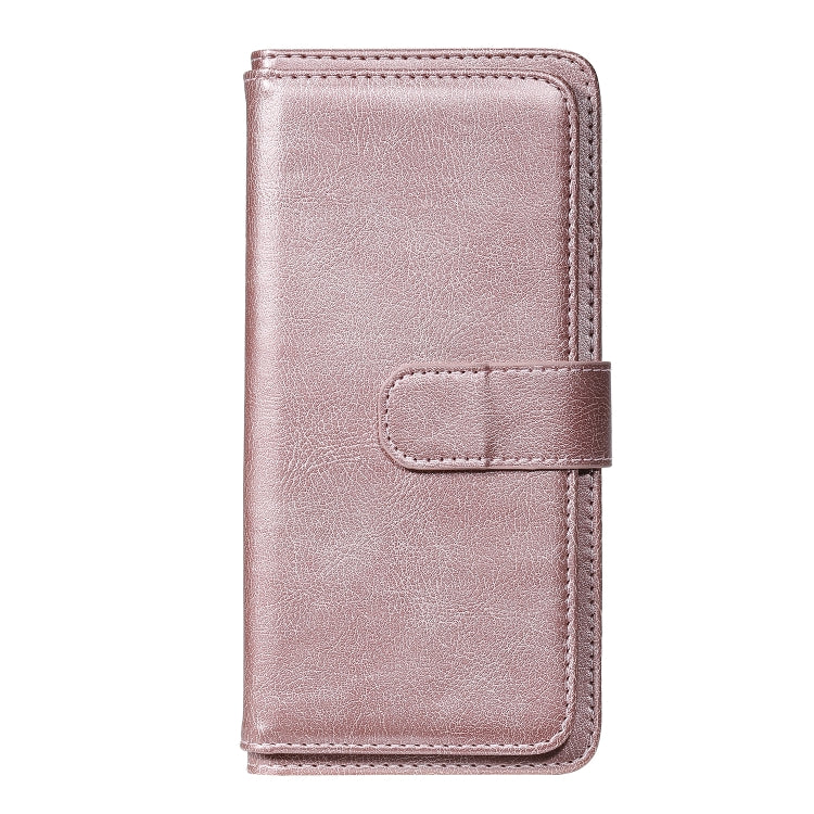 For Samsung Galaxy A21s Multifunctional Magnetic Copper Buckle Horizontal Flip Solid Color Leather Case with 10 Card Slots & Wallet & Holder & Photo Frame