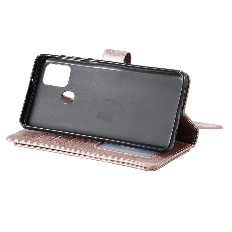 For Samsung Galaxy A21s Multifunctional Magnetic Copper Buckle Horizontal Flip Solid Color Leather Case with 10 Card Slots & Wallet & Holder & Photo Frame