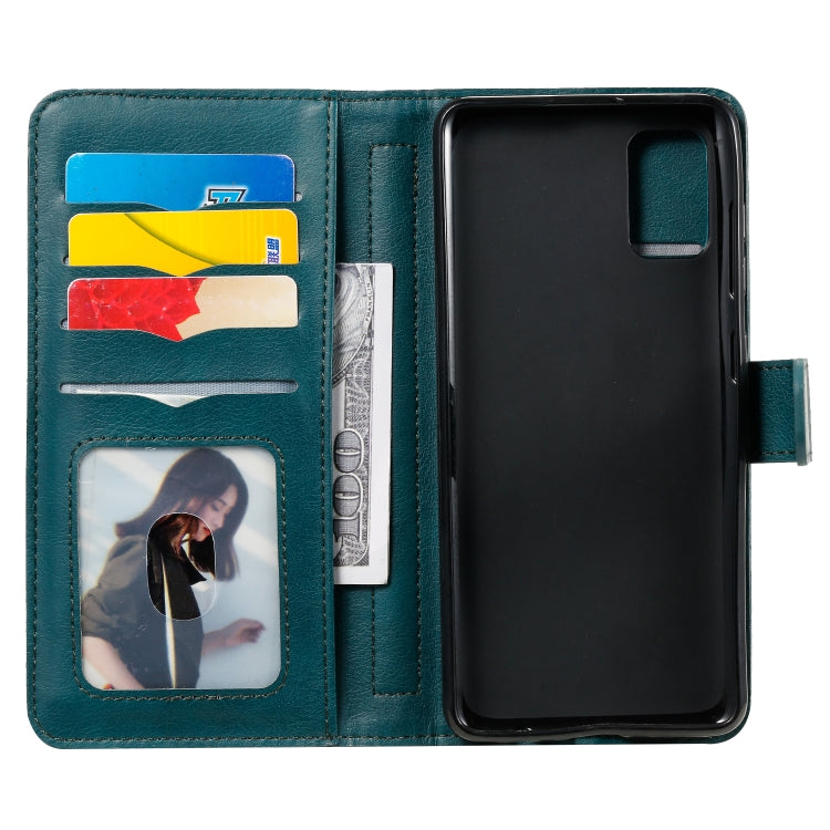 For Samsung Galaxy A41 Multifunctional Magnetic Copper Buckle Horizontal Flip Solid Color Leather Case with 10 Card Slots & Wallet & Holder & Photo Frame