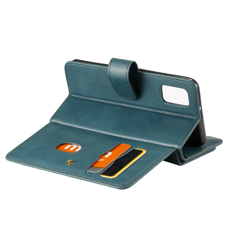 For Samsung Galaxy A41 Multifunctional Magnetic Copper Buckle Horizontal Flip Solid Color Leather Case with 10 Card Slots & Wallet & Holder & Photo Frame