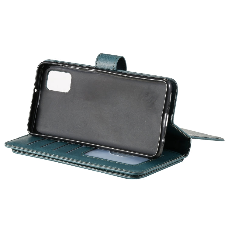 For Samsung Galaxy A41 Multifunctional Magnetic Copper Buckle Horizontal Flip Solid Color Leather Case with 10 Card Slots & Wallet & Holder & Photo Frame