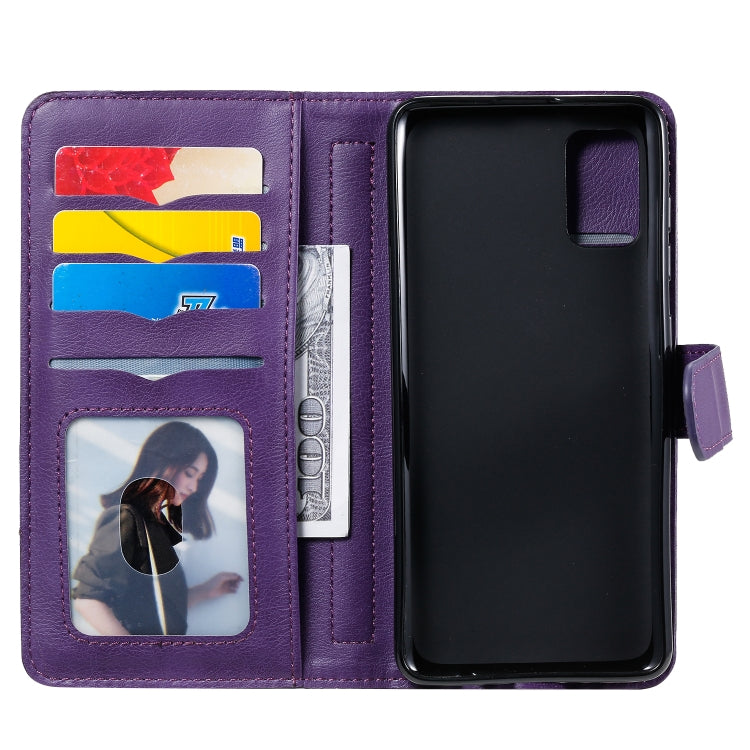 For Samsung Galaxy A41 Multifunctional Magnetic Copper Buckle Horizontal Flip Solid Color Leather Case with 10 Card Slots & Wallet & Holder & Photo Frame