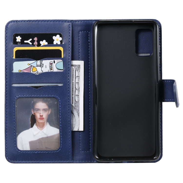 For Samsung Galaxy A41 Multifunctional Magnetic Copper Buckle Horizontal Flip Solid Color Leather Case with 10 Card Slots & Wallet & Holder & Photo Frame
