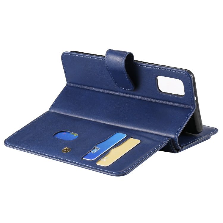 For Samsung Galaxy A41 Multifunctional Magnetic Copper Buckle Horizontal Flip Solid Color Leather Case with 10 Card Slots & Wallet & Holder & Photo Frame